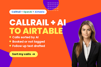 callrail airtable, callrail openai, make com airtable ai, call transcript crm