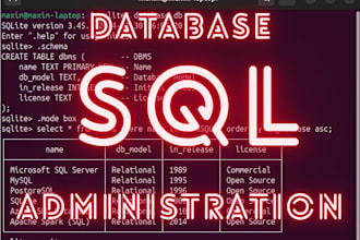 provide linux sql database administration and troubleshooting