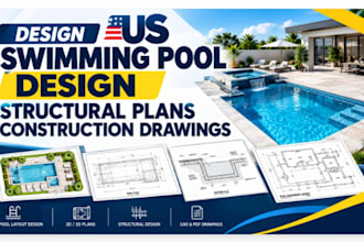 create ca tx fl ga swimming pool design structural plans construction drawings