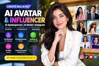 create realistic ai avatar ai influencer ai spokesperson ai model instagram
