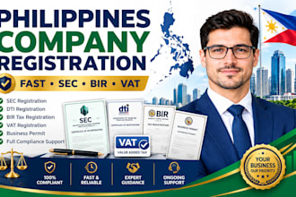 register your philippines company with sec bir and permits
