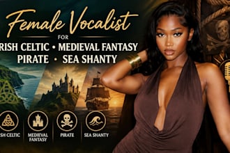your female vocalist for irish celtic, medieval fantasy, pirate, sea shanty