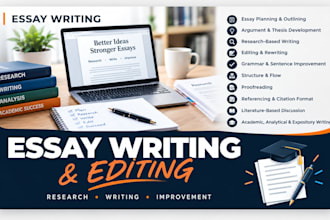 write, edit and improve essays with clear research and structure urgently