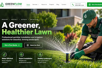 design squarespace irrigation website sprinkler installer website quote request