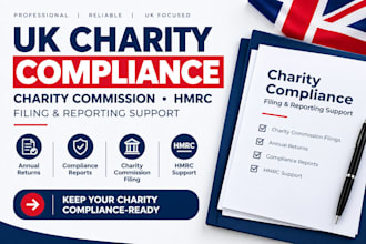 handle UK charity compliance, charity commission filing and hmrc