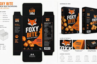 create folding carton dieline, tuck end box template design, cut and crease line