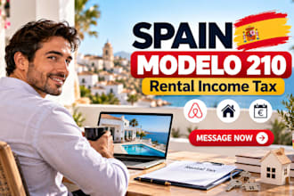 file spain modelo 210 rental tax returns for airbnb holiday landlords eu UK rate