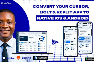 turn your cursor, bolt or replit web app into a native mobile app