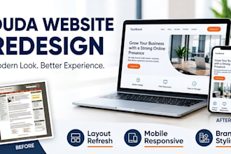 build a duda website, duda website redesign and design