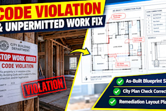 draft as built blueprints for code enforcement citation