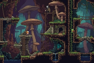 create 2d platformer levels, tilemaps, tilesets, game environment and map design