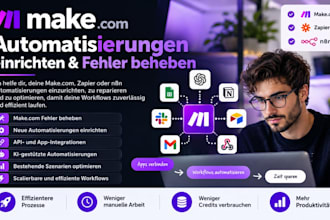 make com automatisierung einrichten, make com experte, make com automatisierung