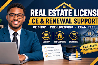ce shop real estate license, pre licensing, license renewal and ce credits