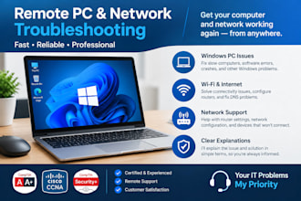 troubleshoot windows PC and wifi problems remotely