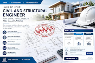 be your civil and structural engineer for structural design and calculations