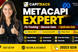 setup or fix meta capi, conversion API, meta pixel fix and server side tracking