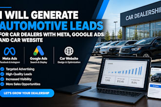 generate automotive leads for car dealers with meta, google ads and car website