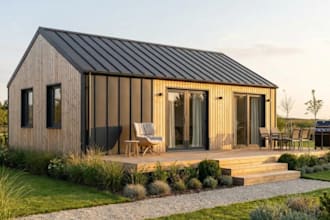 design a tiny house, small home floor plan, and 3d interior