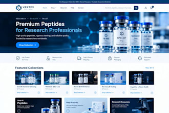 build ecommerce peptide store with ai sales chatbot or research peptide website