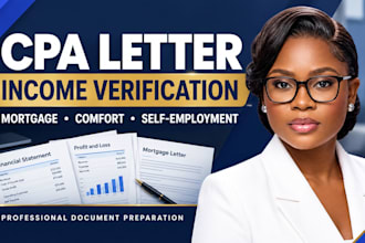 us CPA letter, comfort, income verification letter, mortgage letter