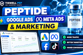 setup peptide google ads peptide meta ads peptide marketing campaign