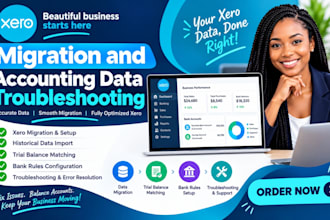 xero migration historical data trial balance matching bank rules troubleshooting