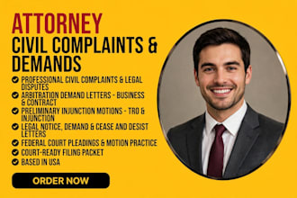 draft a professional civil complaint for legal dispute cases