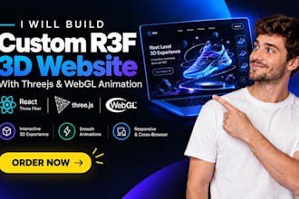 be your r3r developer to build an interactive 3d website with threejs