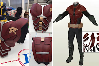 design 3d cosplay armor helmets weapons and props for 3d printing