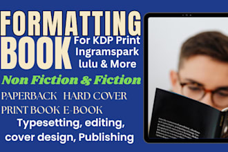 book formatting for kdp print, paperback formatting for non fiction and fiction