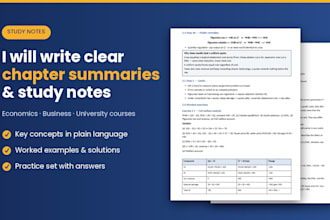 create economic study guides and revision materials