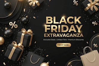 design shopify black friday cyber monday christmas sale banner design expert