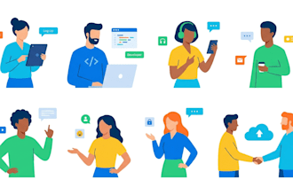 create clean vector illustration for website or app