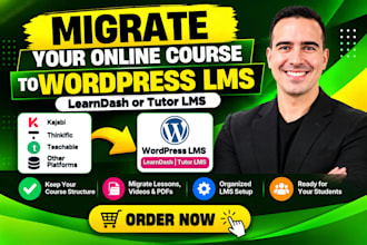 migrate your online course to wordpress lms, learndash or tutor lms