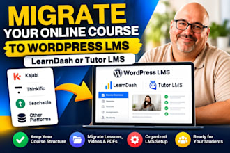 migrate your online course to wordpress lms, learndash or tutor lms
