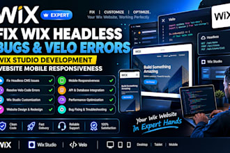 fix wix headless bugs velo errors code wix studio website mobile responsiveness