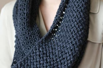crochet you an infinity scarf in a solid fashionable color