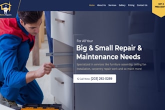 build wix handyman website home repair plumbing construction remodeling website
