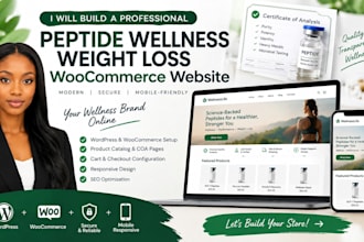 build coa peptide fda compliant peptide age gate weight loss woocommerce website