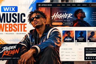 design or redesign wix musician website, music artist website and wix dj website