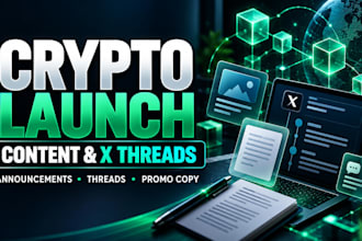 write a crypto and web3 launch announcement and x thread