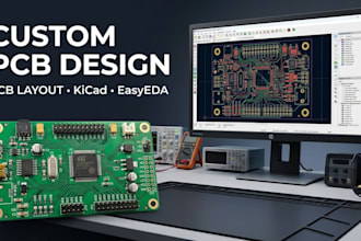 design custom pcb layout in kicad, easyeda and altium