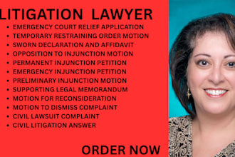 be your ny, ca, ga, texas litigation lawyer for lawsuits, injunctions and tros