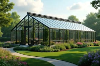 create a custom 3d greenhouse design and layout plan