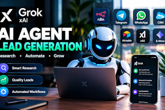 setup grok bot research lead generation n8n crm telegram bot grok ai agent xai