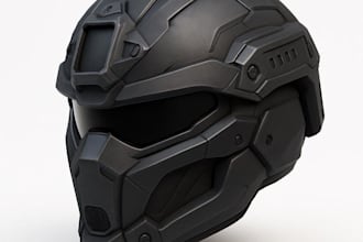 create 3d cosplay helmet models for 3d printing
