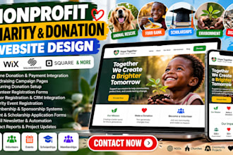 design wordpress wix squarespace showit square zeffy givebutter donorbox website