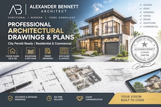 create architectural floor plan site plan permit drawings