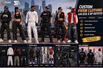 design custom fivem eup uniforms and gta 5 rp clothing