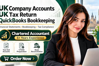prepare UK company accounts, UK tax return and quickbooks online bookkkeeping